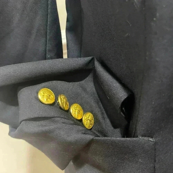 Brooks Brothers Navy Blue Wool Suit Blazer Sz 6 - Picture 7 of 8